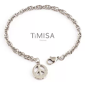 TiMISA 《和平祈願》原色 純鈦手鍊