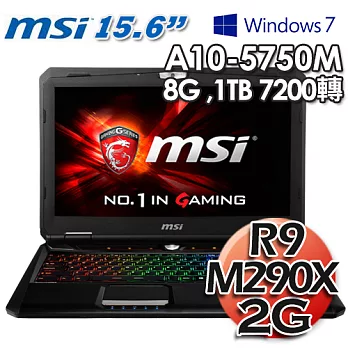 微星MSI GX60 3CC AMD四核 R9 M290X 2G獨顯 Win7專業電競筆電(GX60 3CC-BBA1058G1T0S7P)