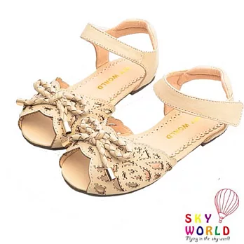 Sky World甜心美麗舞會手工涼鞋-優雅杏25優雅杏