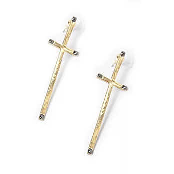 House of Harlow 1960 神聖大十字架金色耳環 Long Cross Drop Earrings