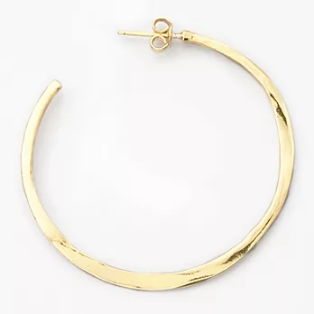 GORJANA 美國品牌 Arc Large Hoops 大C型耳環 925純銀鑲18K金