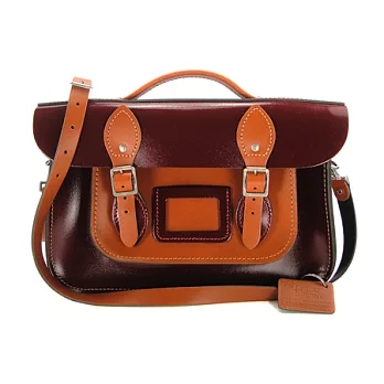 【The Leather Satchel Co.】12.5吋 英國手工牛皮劍橋包 手提包 肩背 側背包 多功能兩用包 精湛工藝 新款磁釦設計方便開啟(復古款-雙色)