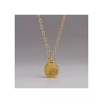 GORJANA 美國品牌 Cancer Necklace 巨蟹座 項鍊 925純銀鑲18K金