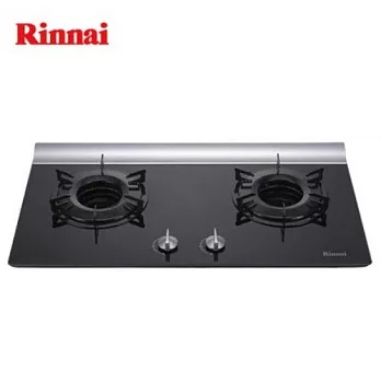 林內 RB-200GN 二口內焰玻璃檯面爐天然瓦斯-黑色玻璃