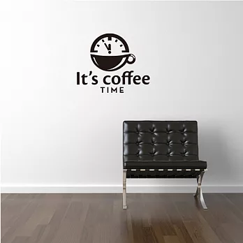 《Smart Design》創意無痕壁貼◆coffee time黑色