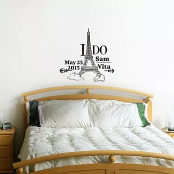 《Smart Design》創意無痕壁貼◆愛在巴黎黑色