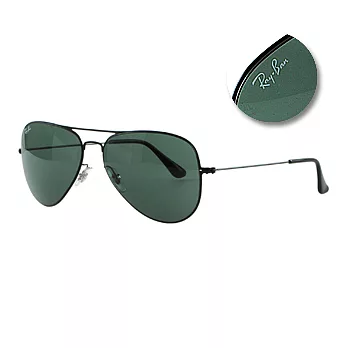 Ray Ban 薄鋼飛官型太陽眼鏡 黑-綠#3513-153/71