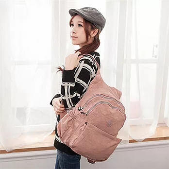 冰山袋鼠 防水大空間後背包-嫩粉-0019