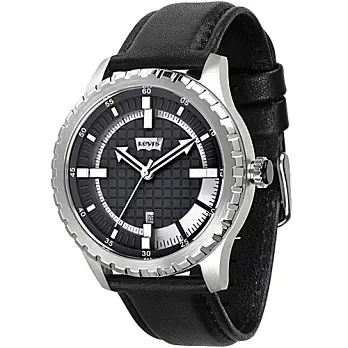 Levi’s 時空戰士時尚腕錶-黑x銀/43mm黑x銀