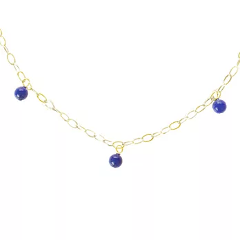 Dogeared Free Spirit 自由靈魂系列 寶藍天河石珠珠金色頸鍊 lapis choker