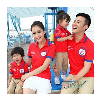 [親子裝]SY9號POLO領親子裝情侶裝(媽咪下單區)M紅