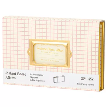 FUJIFILM instax mini 拍立得底片專用 精緻相本【圖案款】/格子款