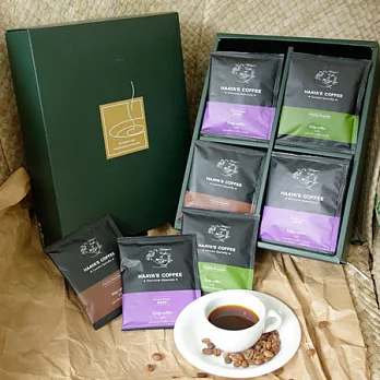 哈亞咖啡【實惠禮盒組】 掛耳包24入(黑巧克力6入+ 黑醋栗12入+ 綠綜合6入)