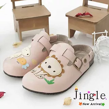 【Jingle】森林童趣遊前包後空勃肯風鞋-粉色大人款35粉色