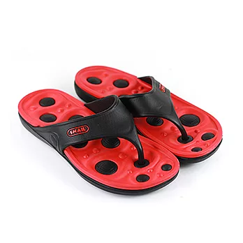 SNAIL蝸牛 防水夾腳男拖鞋40紅色