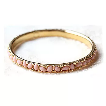 Kenneth Jay Lane 好萊塢巨星名媛最愛 鑲K金砝瑯珊瑚手環 粉紅色