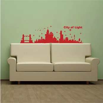 《Smart Design》創意無痕壁貼◆世界城市紅