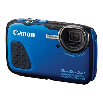 【Canon】PowerShot D30 防水相機(公司貨)+SD32GC10+專用電池+清潔組+小腳假+讀卡機+飄浮手腕帶