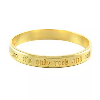 Ettika Booyah bangle廢話文字手環金色 Relax. its only rock and roll