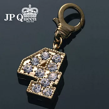 【JP Queen New York】訂製典藏系列-愛情生日密碼鑽飾墜飾-數字42銀色