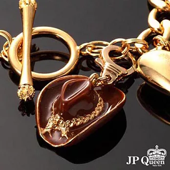 【JP Queen New York】訂製典藏系列-西部牛仔女郎帥氣帽墜飾3咖啡色