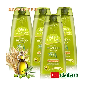 【土耳其dalan】橄欖油小麥蛋白修護洗髮露 400ml X 4 特惠組