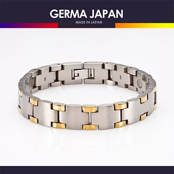 GERMA JAPAN【天皇十連十】金屬3鍺6磁石純鈦手鍊20銀色