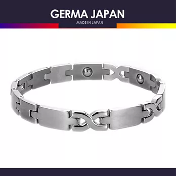 GERMA JAPAN 天皇-X 金屬鍺3碇磁石2碇純鈦手鍊20銀色