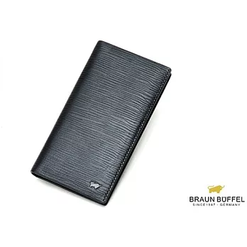 【BRAUN BUFFEL．德國小金牛】Spyder史拜德先生系列15卡長夾-經典黑