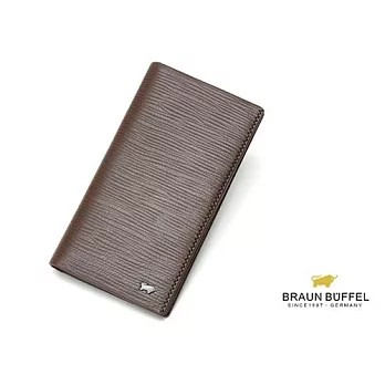 【BRAUN BUFFEL．德國小金牛】Spyder史拜德先生系列15卡長夾-皮革棕