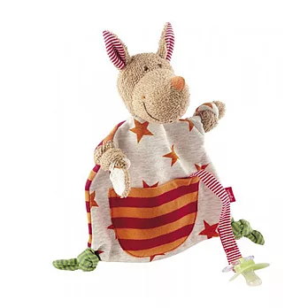 德國Sigikid奶嘴鍊安撫巾-小袋鼠Honey Stripes