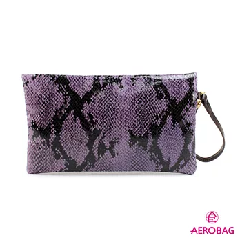 AEROBAG - 時尚女王 蟒蛇紋手拿包 - 紫紫