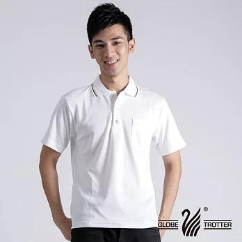 【遊遍天下】MIT台灣製男款棉質機能POLO衫(S101)L白色