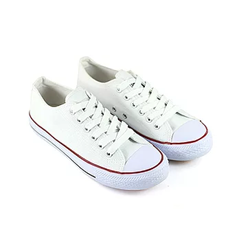 ◤Green Phoenix◥素色低筒休閒帆布鞋24白色