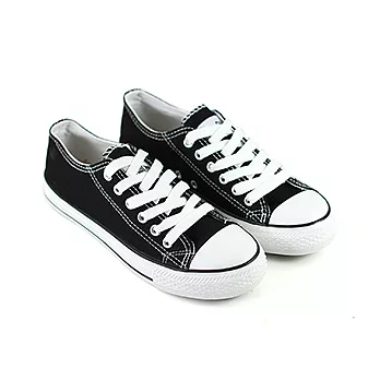 ◤Green Phoenix◥素色低筒休閒帆布鞋24黑色