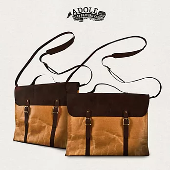 【ADOLE】蠟紋布仿古皮革-復刻公事書包
