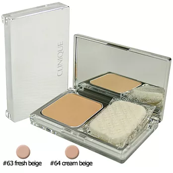 CLINIQUE倩碧 勻淨光透柔潤粉餅SPF25/PA+++(10g)+盒#63 fresh