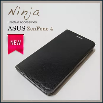 【東京御用Ninja】新款ASUS ZenFone 4經典瘋馬紋保護皮套（黑色）