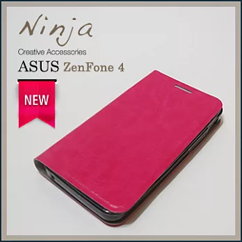 【東京御用Ninja】新款ASUS ZenFone 4經典瘋馬紋保護皮套（桃紅色）