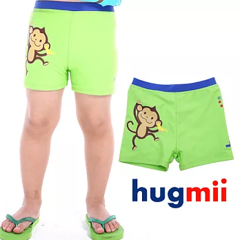 【Hugmii】童趣造型兒童泳褲_猴子100綠