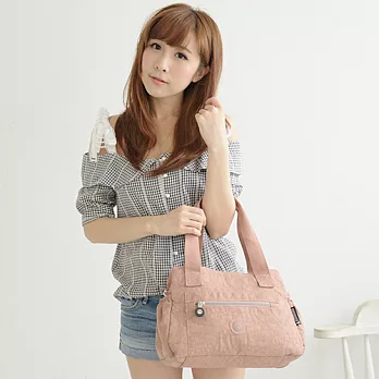 冰山袋鼠 日系防水手拿肩側兩用包-嫩粉色-5025