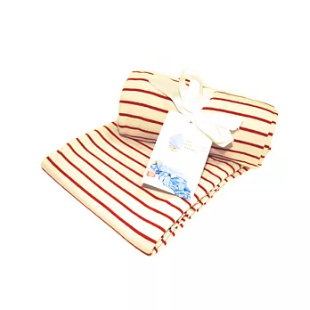 紐西蘭baby love merino美麗諾嬰兒包巾／隨身被巾(條紋單件組)草莓起司