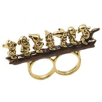 迪士尼 DISNEY COUTURE 白雪公主 Snow White 七個小矮人戒指 站在原木上 邊工作邊開心唱歌 美規7號