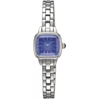 【JILL STUART】Ring Square系列優雅時尚方型錶款 (銀/藍紫面 JISILDV003)