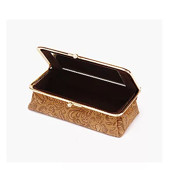 【達賀尊爵 Duke & Duchess】 專利四色緹花手拿化妝包(咖色)