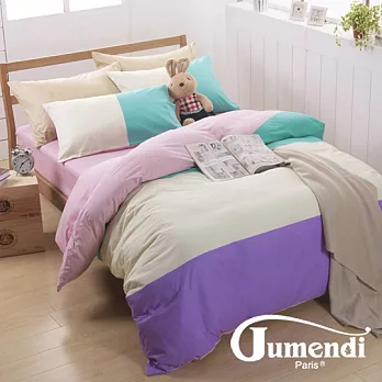 【Jumendi-森林莓果】台灣製四件式特級純棉床包被套組-雙人