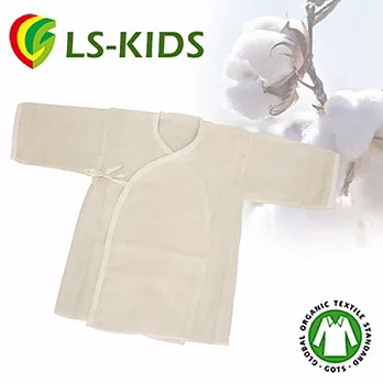 【LS-KIDS】有機棉原色紗肚衣 (加大) 6M原胚色