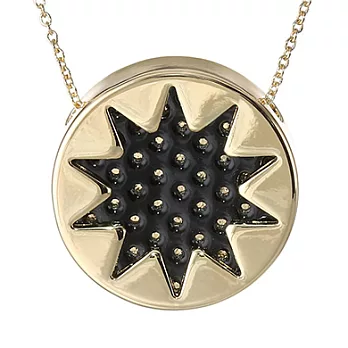 House of Harlow 1960 Perforated Mini Sunburst 黑色水玉點點 迷你太陽神琺瑯項鍊