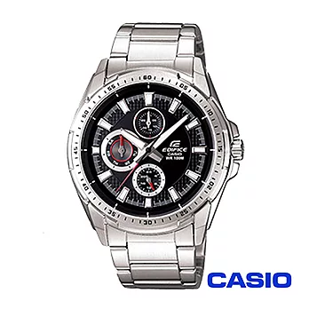 【CASIO卡西歐】 重金屬系列三眼六針時尚錶 EF-336D-1A