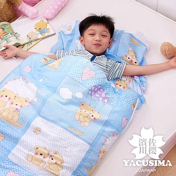 【濱川佐櫻-微甜寶貝.藍】台灣製特級純棉兒童睡袋